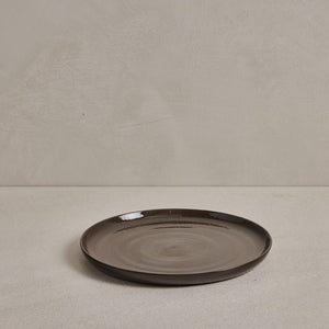 Large plate, brown